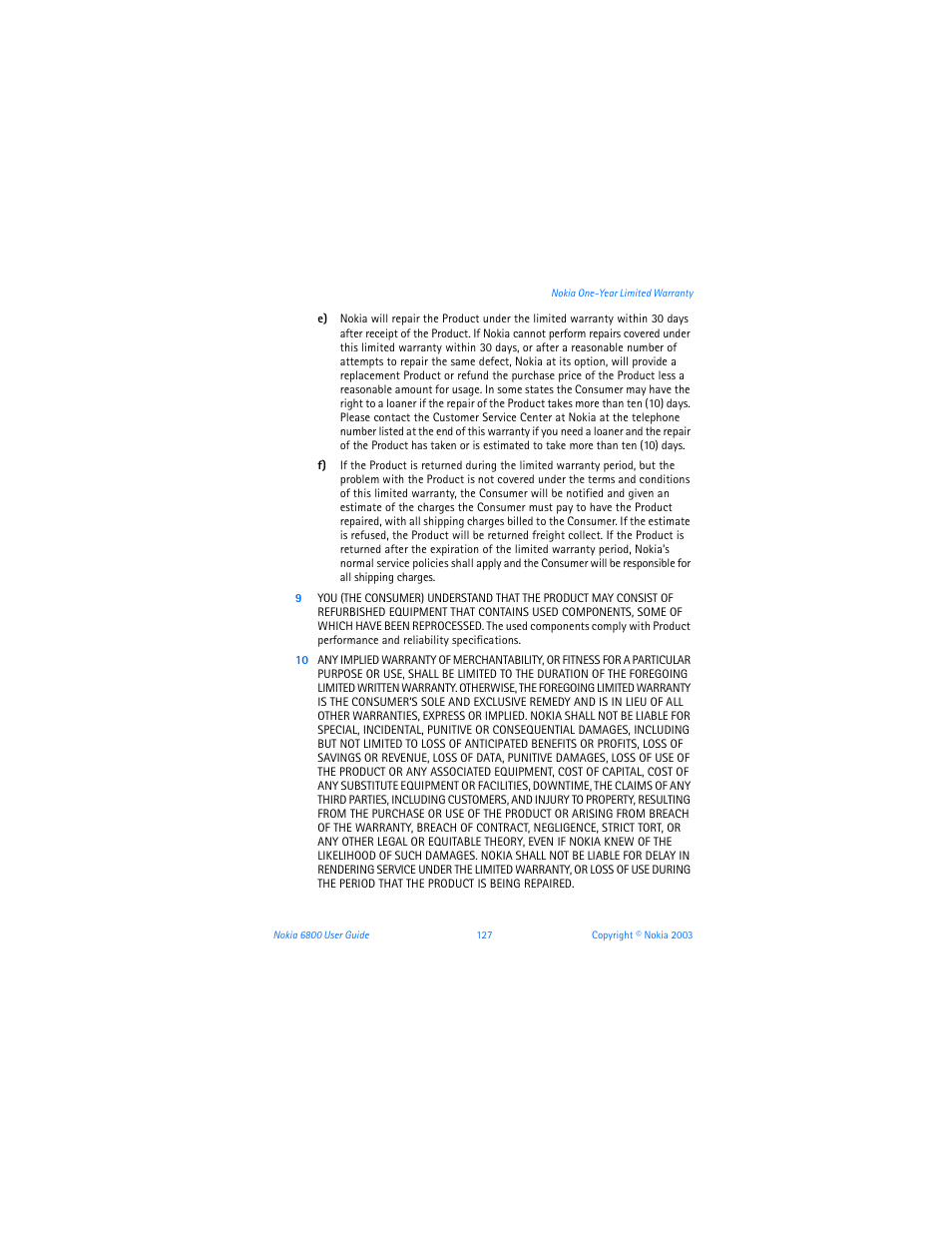 Nokia 6800 User Manual | Page 134 / 153