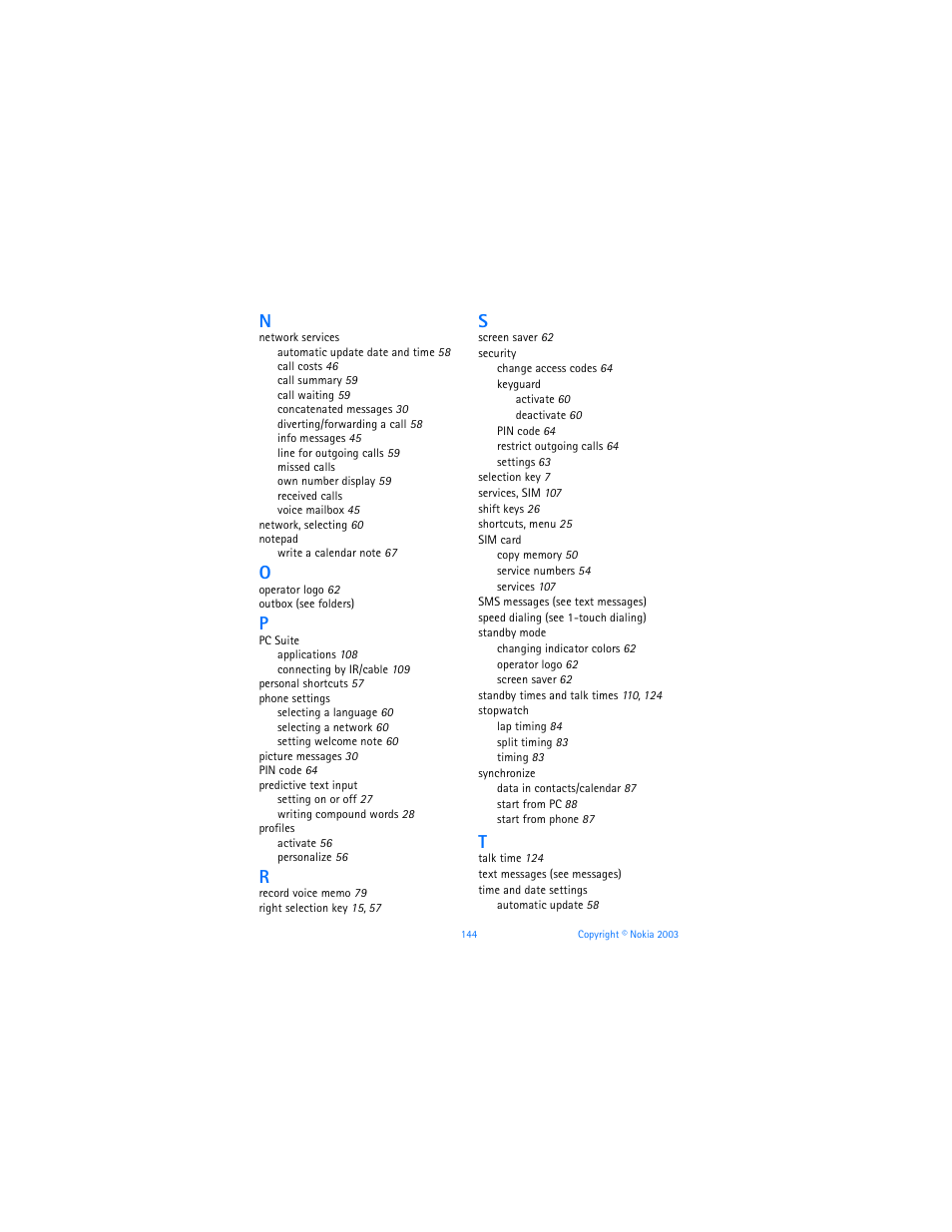 Nokia 6800 User Manual | Page 151 / 153