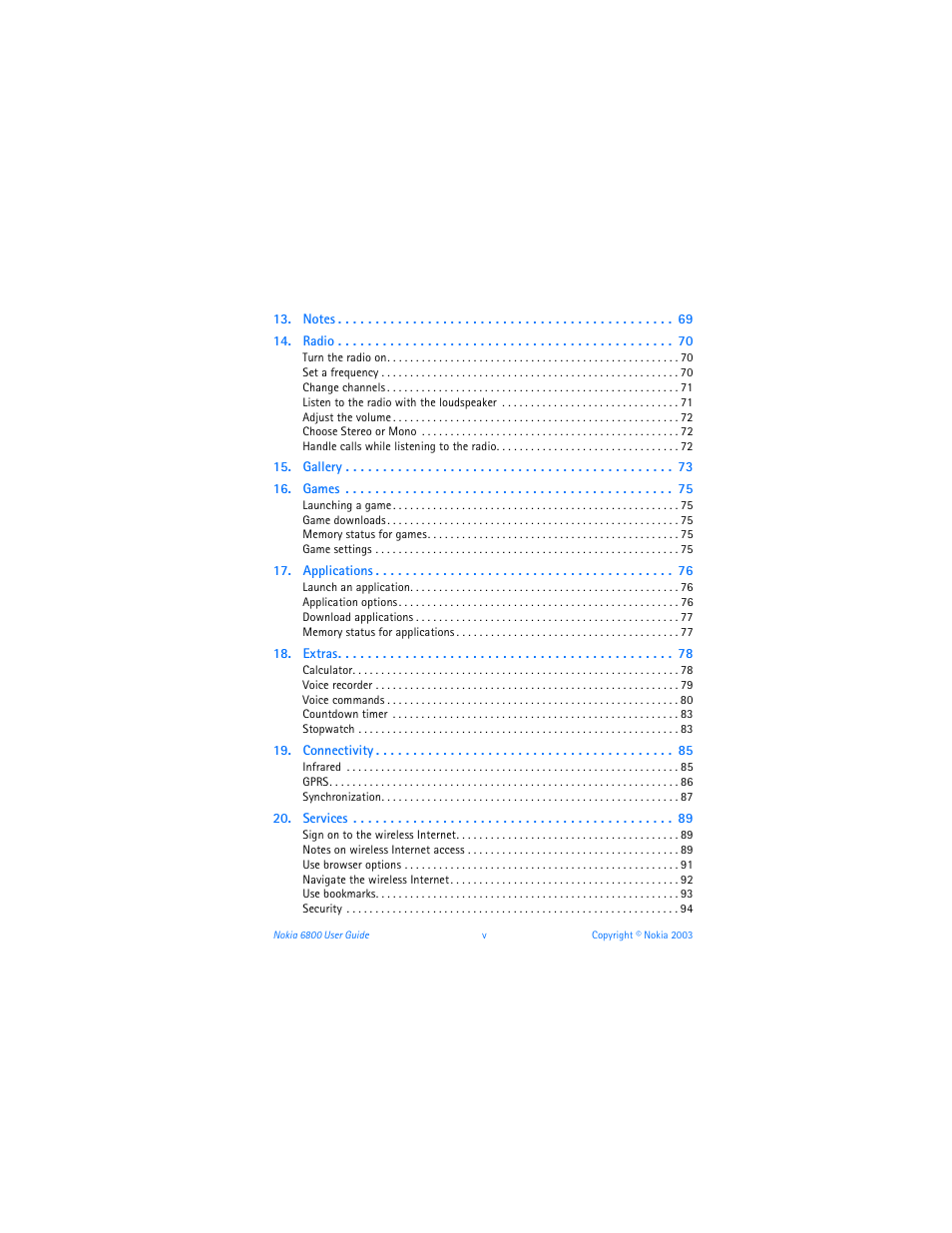 Nokia 6800 User Manual | Page 6 / 153