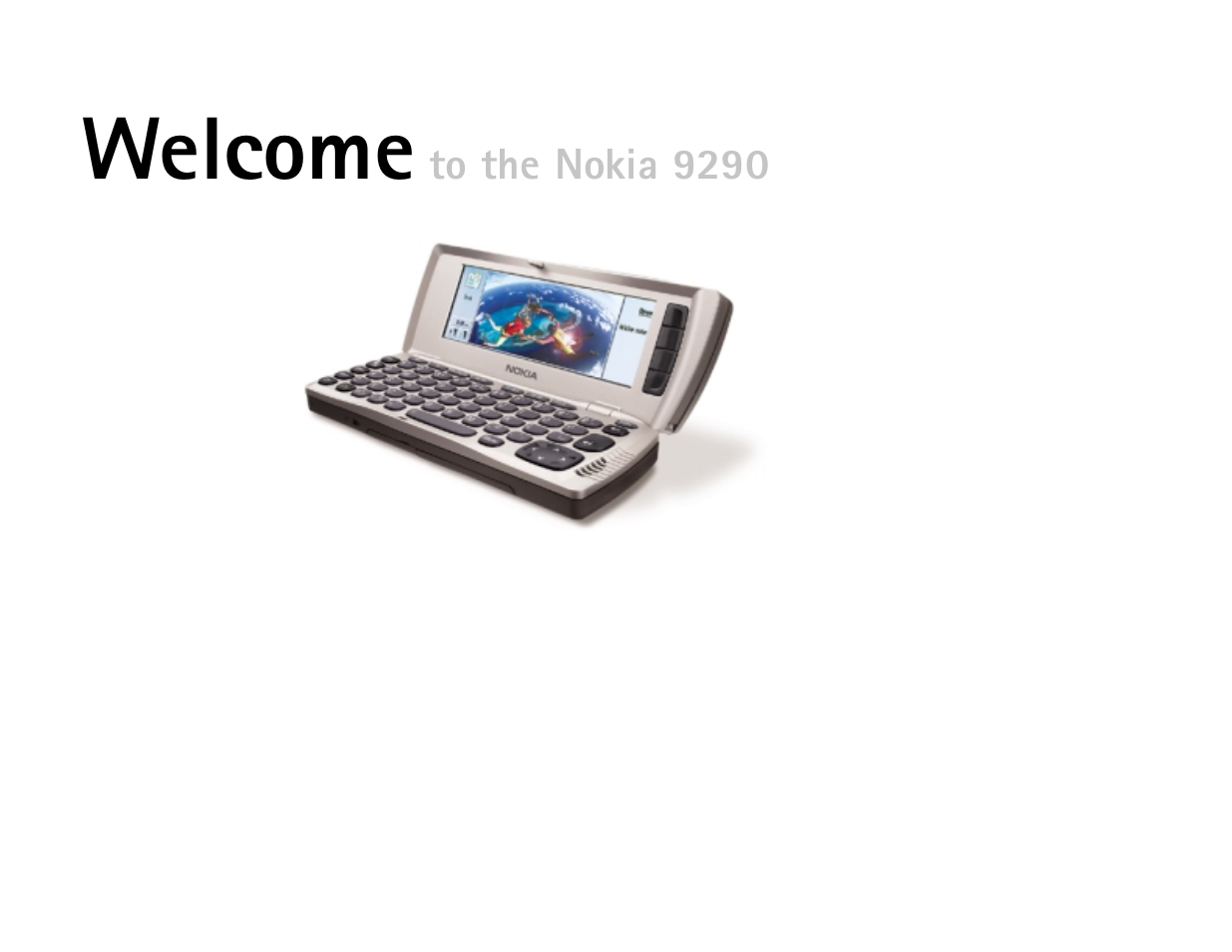 Welcome | Nokia 9290 User Manual | Page 2 / 40