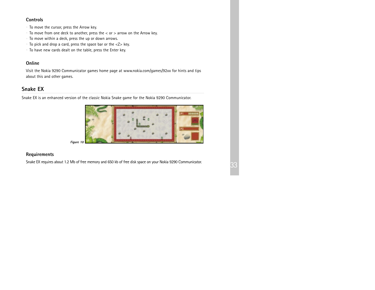 Snake ex | Nokia 9290 User Manual | Page 35 / 40