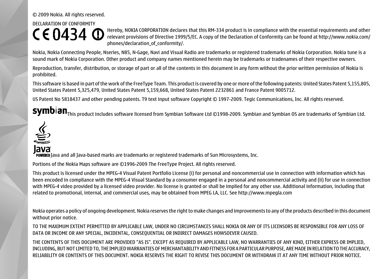 Nokia N85 User Manual | Page 2 / 385