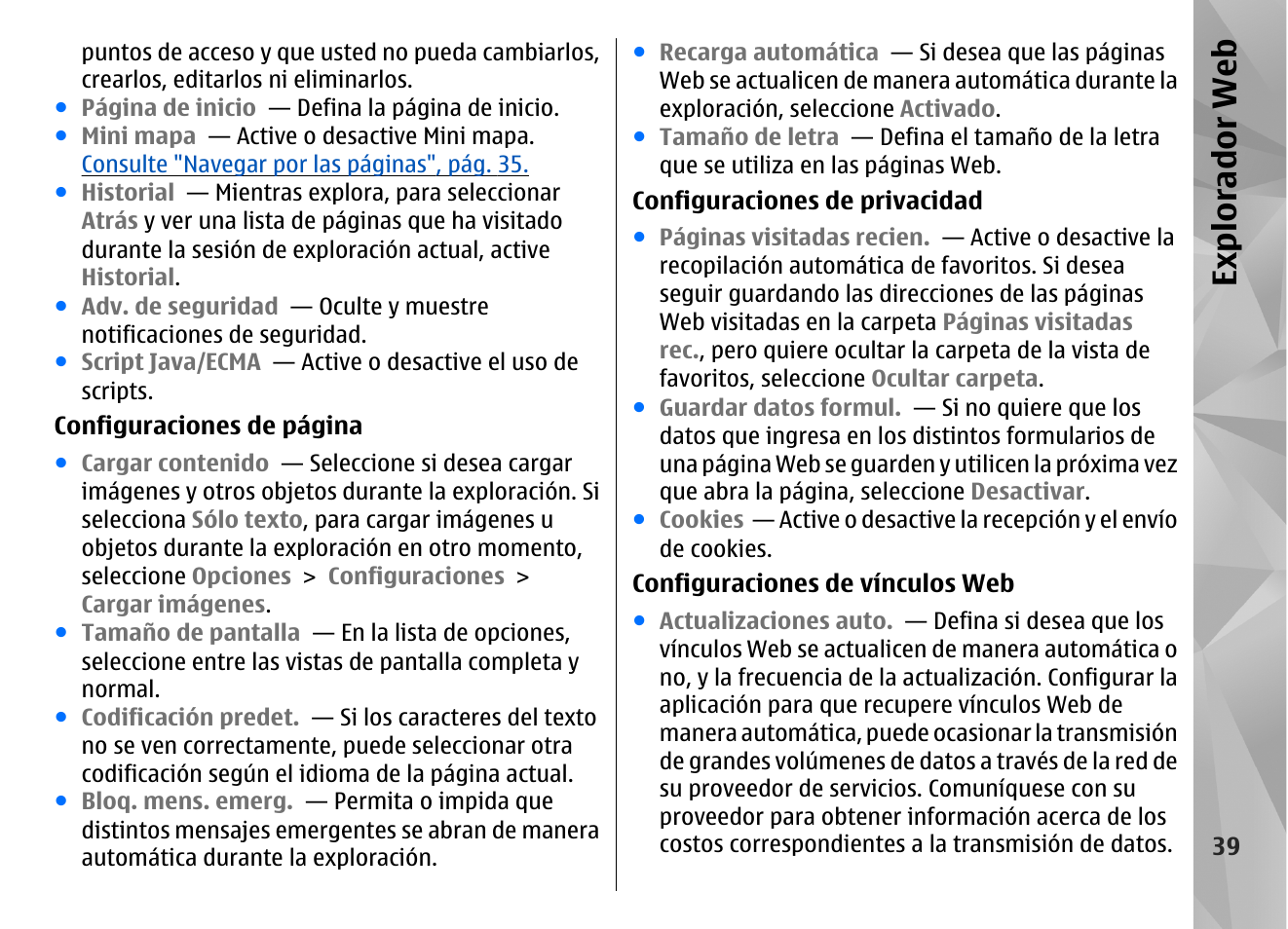 Expl orad or we b | Nokia N85 User Manual | Page 219 / 385