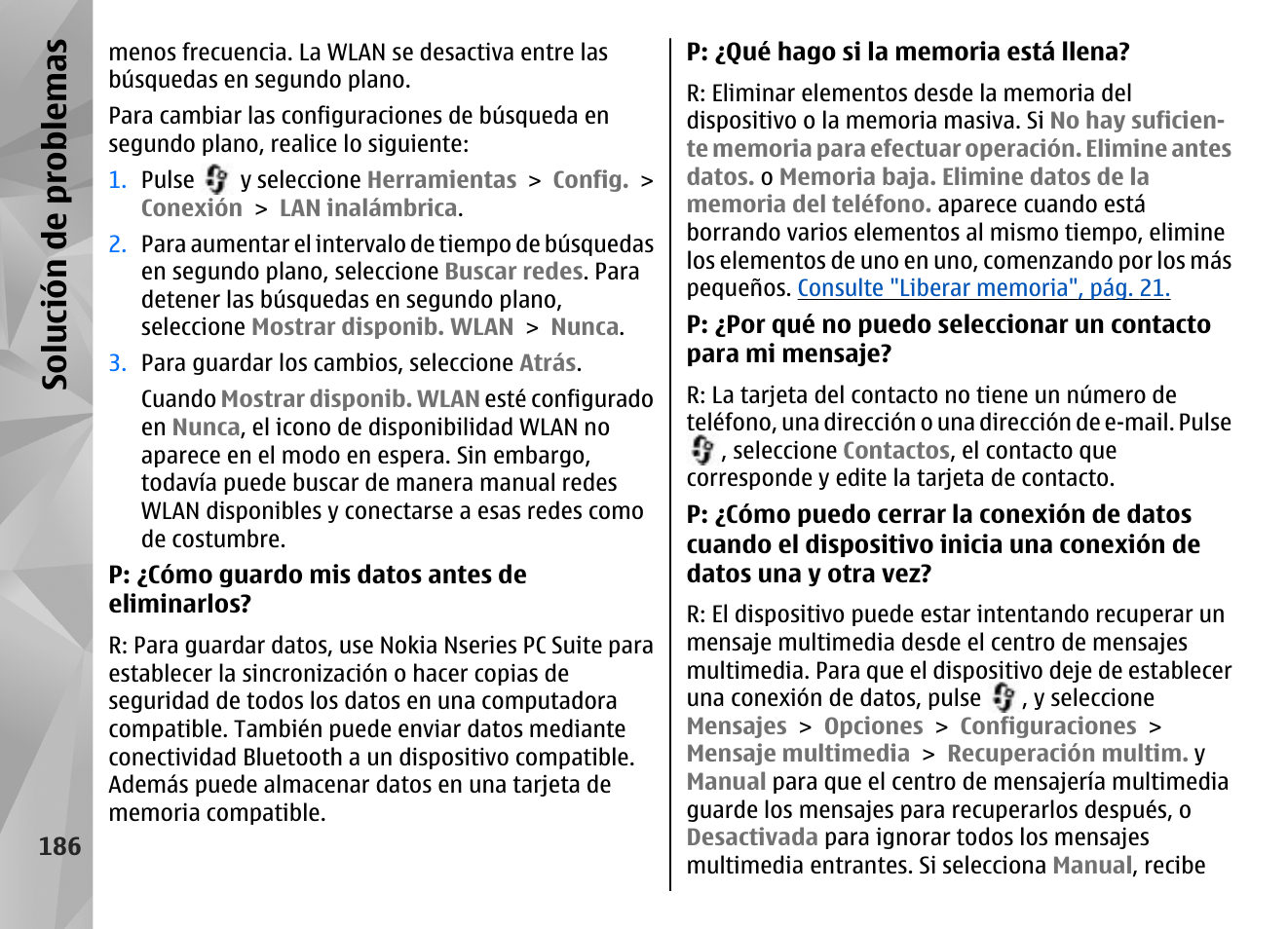 Solución de problemas | Nokia N85 User Manual | Page 366 / 385