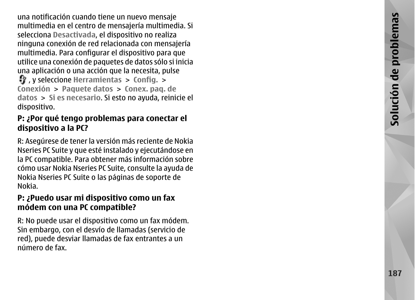 Solución de problemas | Nokia N85 User Manual | Page 367 / 385