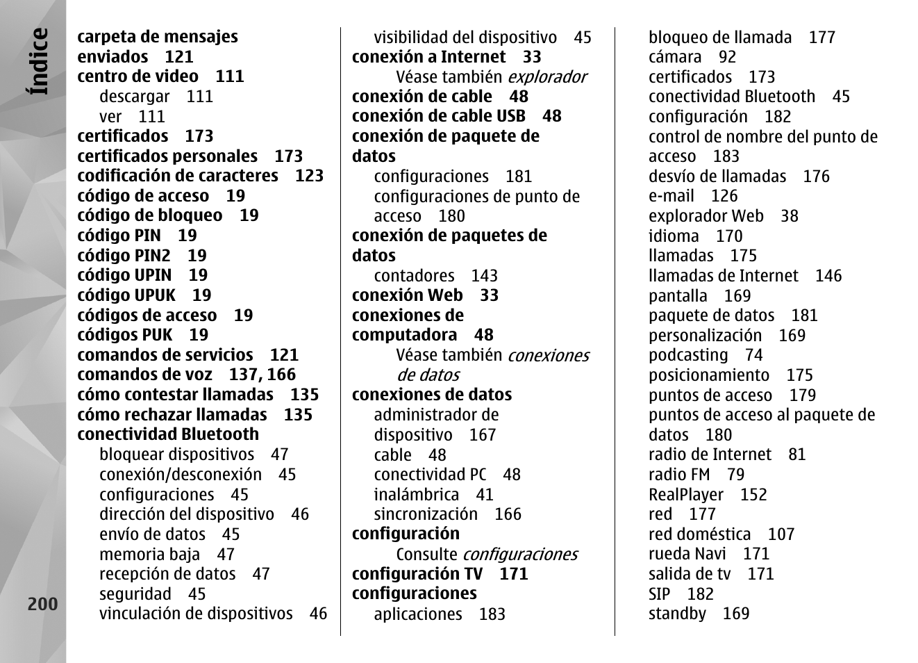 Índice | Nokia N85 User Manual | Page 380 / 385