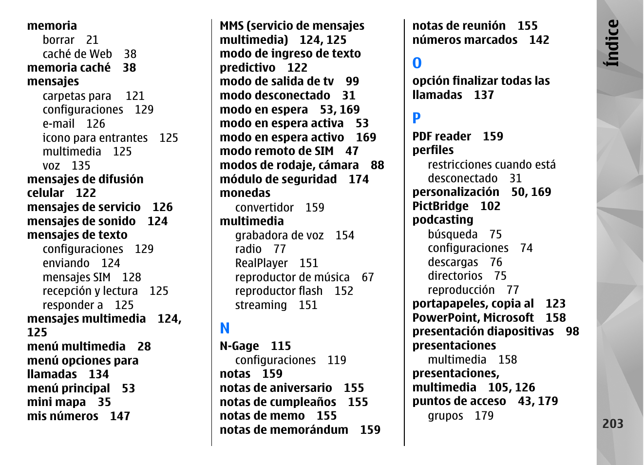 Índice | Nokia N85 User Manual | Page 383 / 385