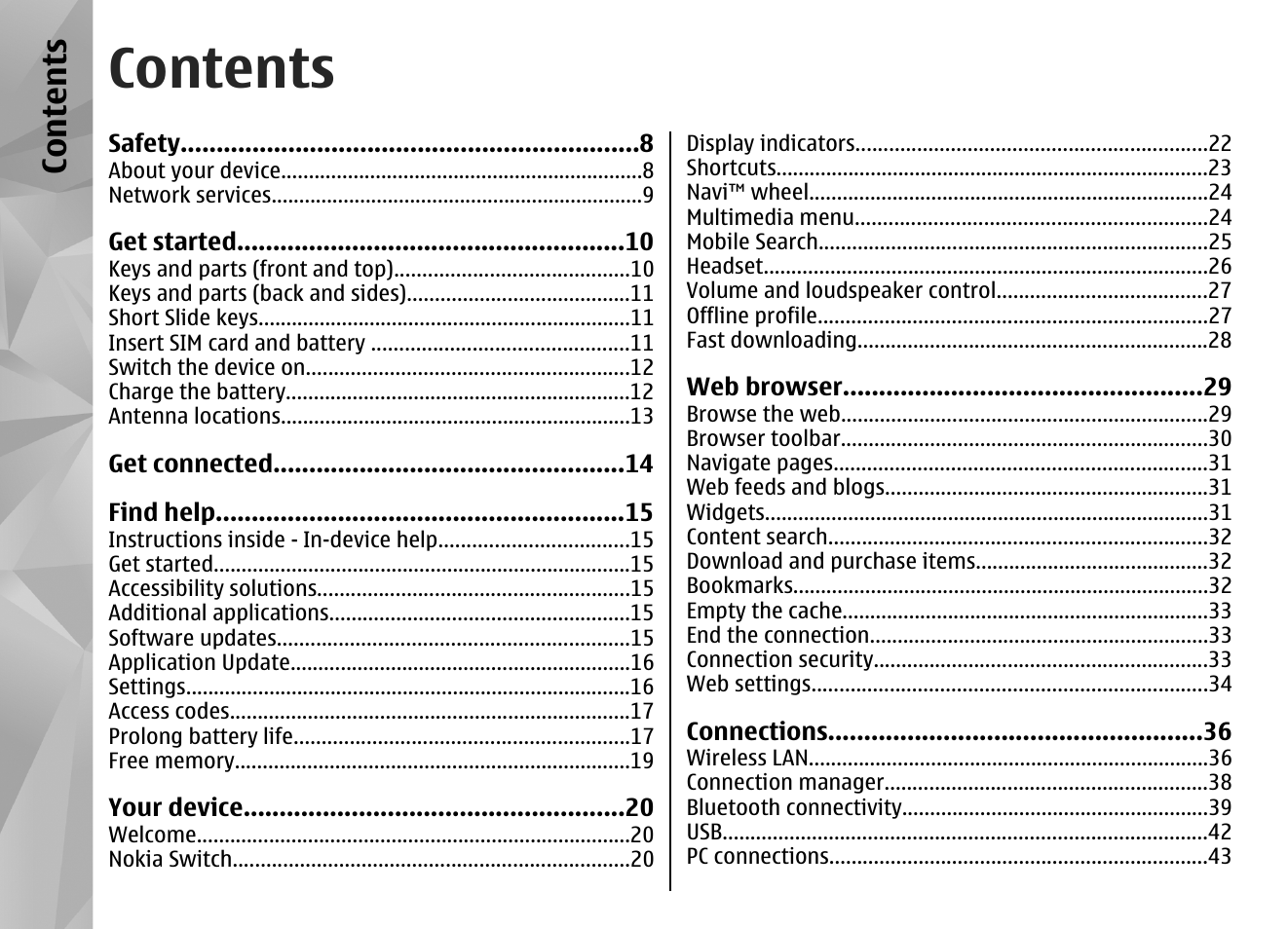 Nokia N85 User Manual | Page 4 / 385