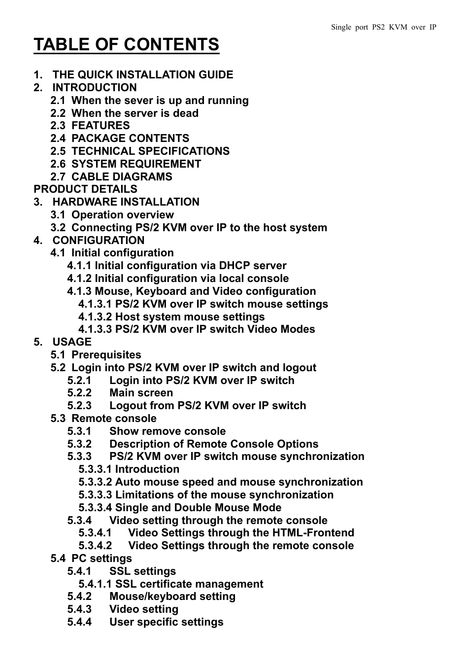 Avocent PS/2 KVM User Manual | Page 2 / 50