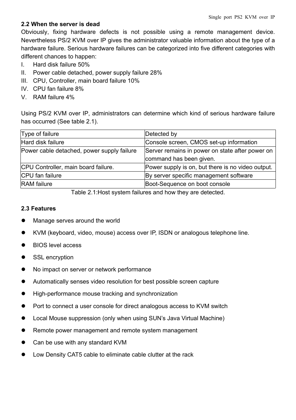 Avocent PS/2 KVM User Manual | Page 8 / 50