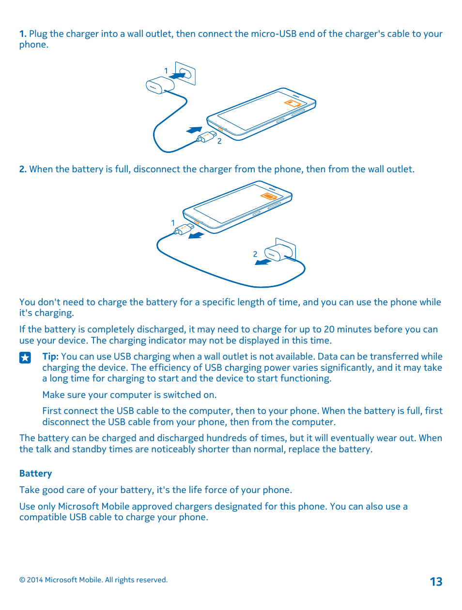 Battery | Nokia Lumia 635 User Manual | Page 13 / 113
