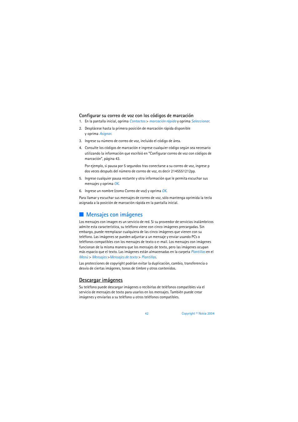 Mensajes con imágenes, Descargar imágenes | Nokia 3205 User Manual | Page 168 / 253