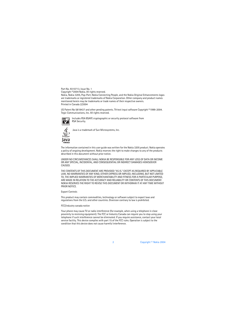 Nokia 3205 User Manual | Page 3 / 253