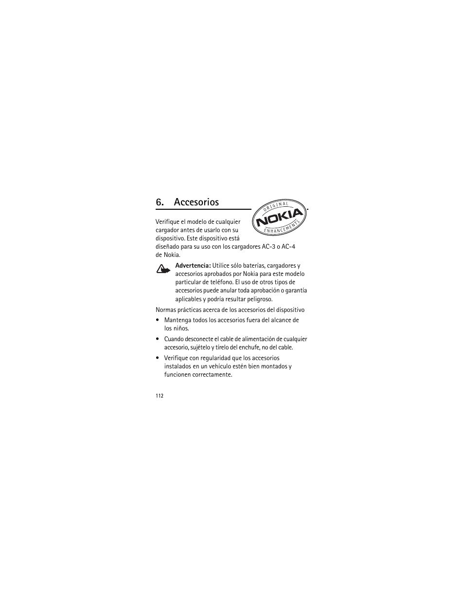 Accesorios | Nokia 2135 User Manual | Page 113 / 137