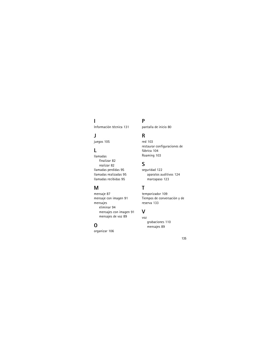 Nokia 2135 User Manual | Page 136 / 137