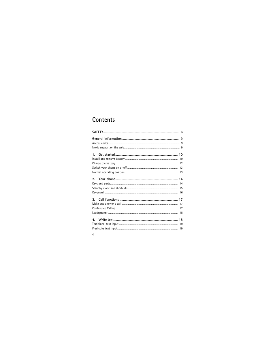 Nokia 2135 User Manual | Page 5 / 137