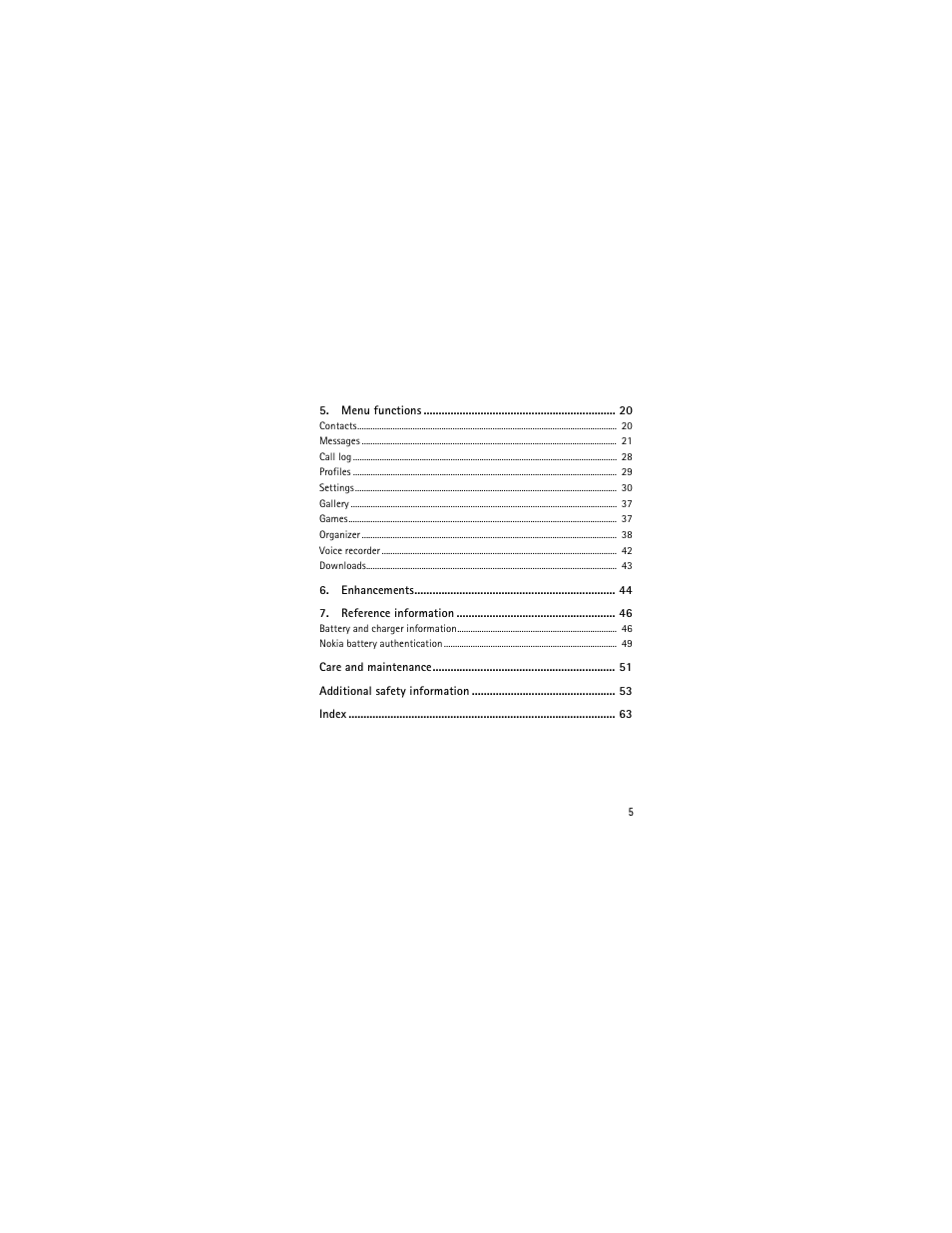 Nokia 2135 User Manual | Page 6 / 137