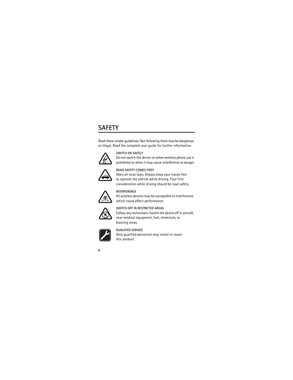 Safety | Nokia 2135 User Manual | Page 7 / 137