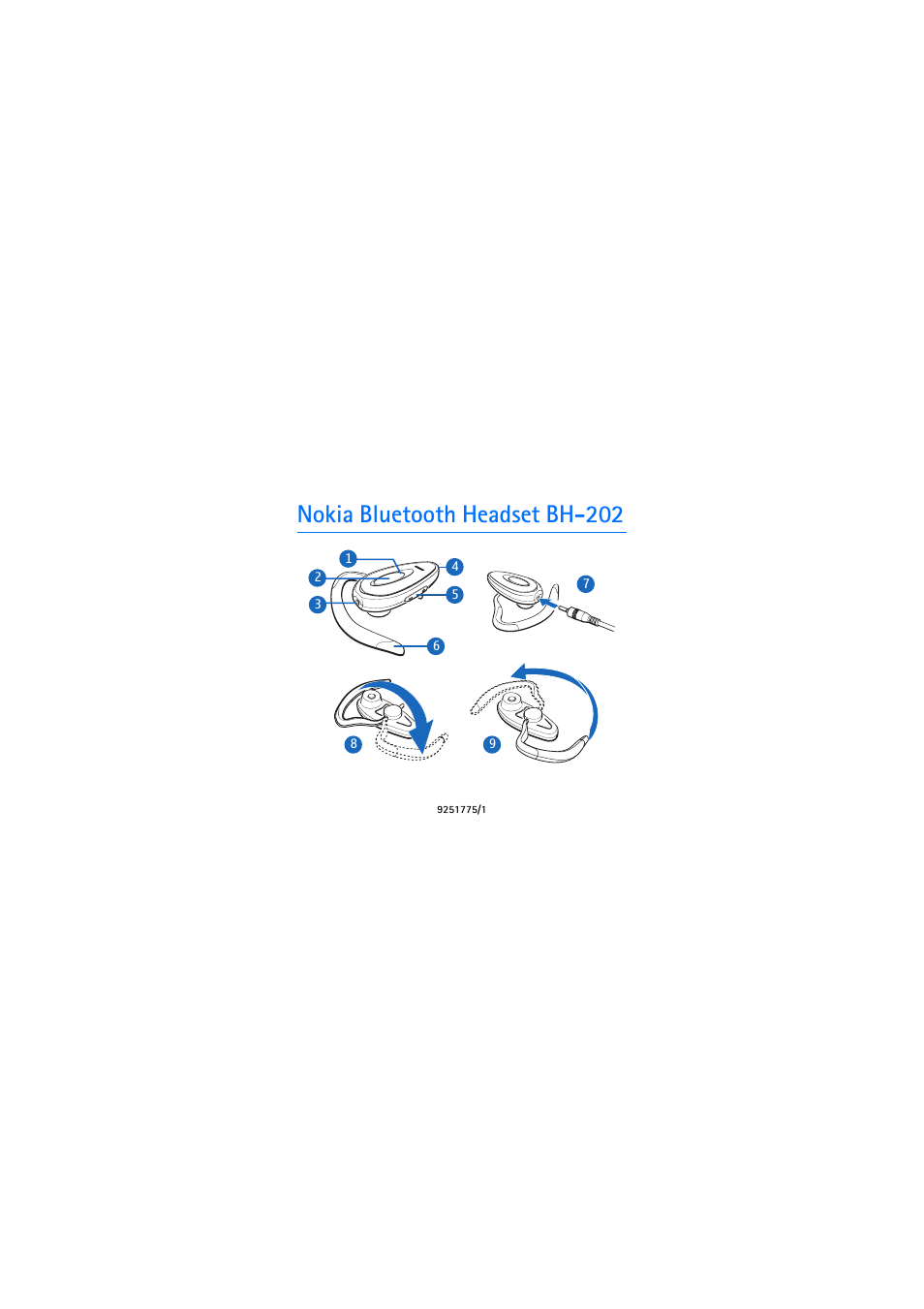 Nokia Bluetooth Headset BH-202 User Manual | 9 pages