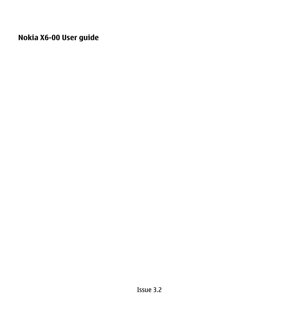 Nokia X6-00 16GB User Manual | 202 pages