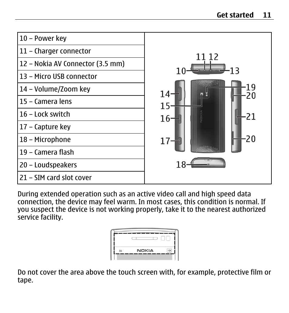 Nokia X6-00 16GB User Manual | Page 11 / 202