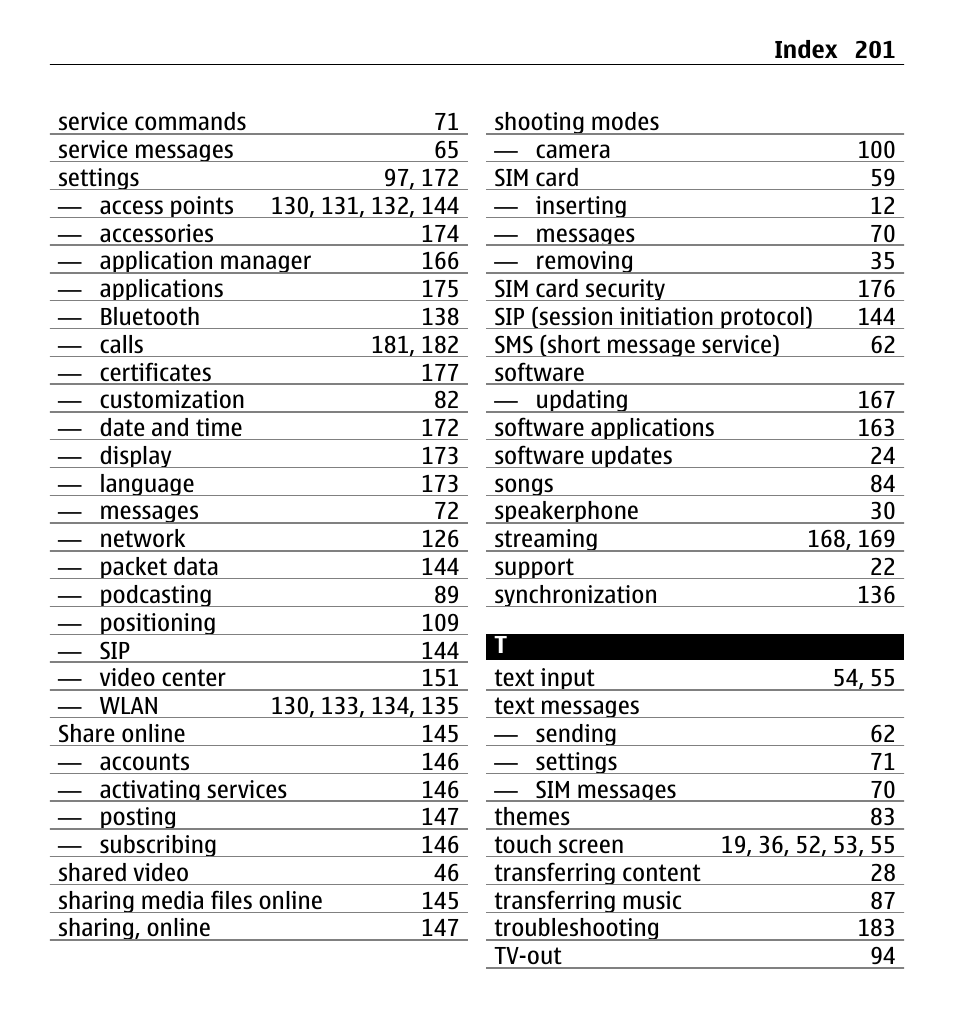 Nokia X6-00 16GB User Manual | Page 201 / 202