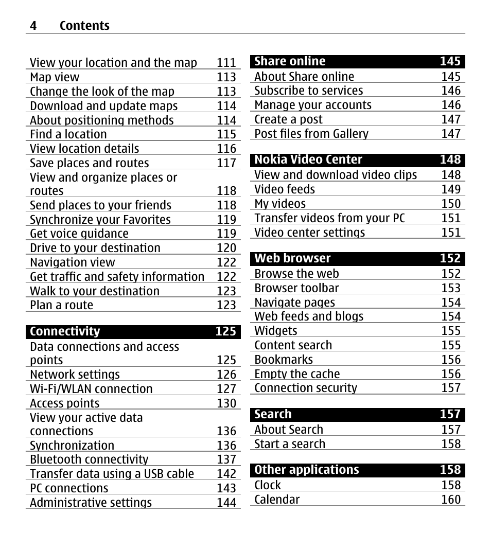 Nokia X6-00 16GB User Manual | Page 4 / 202