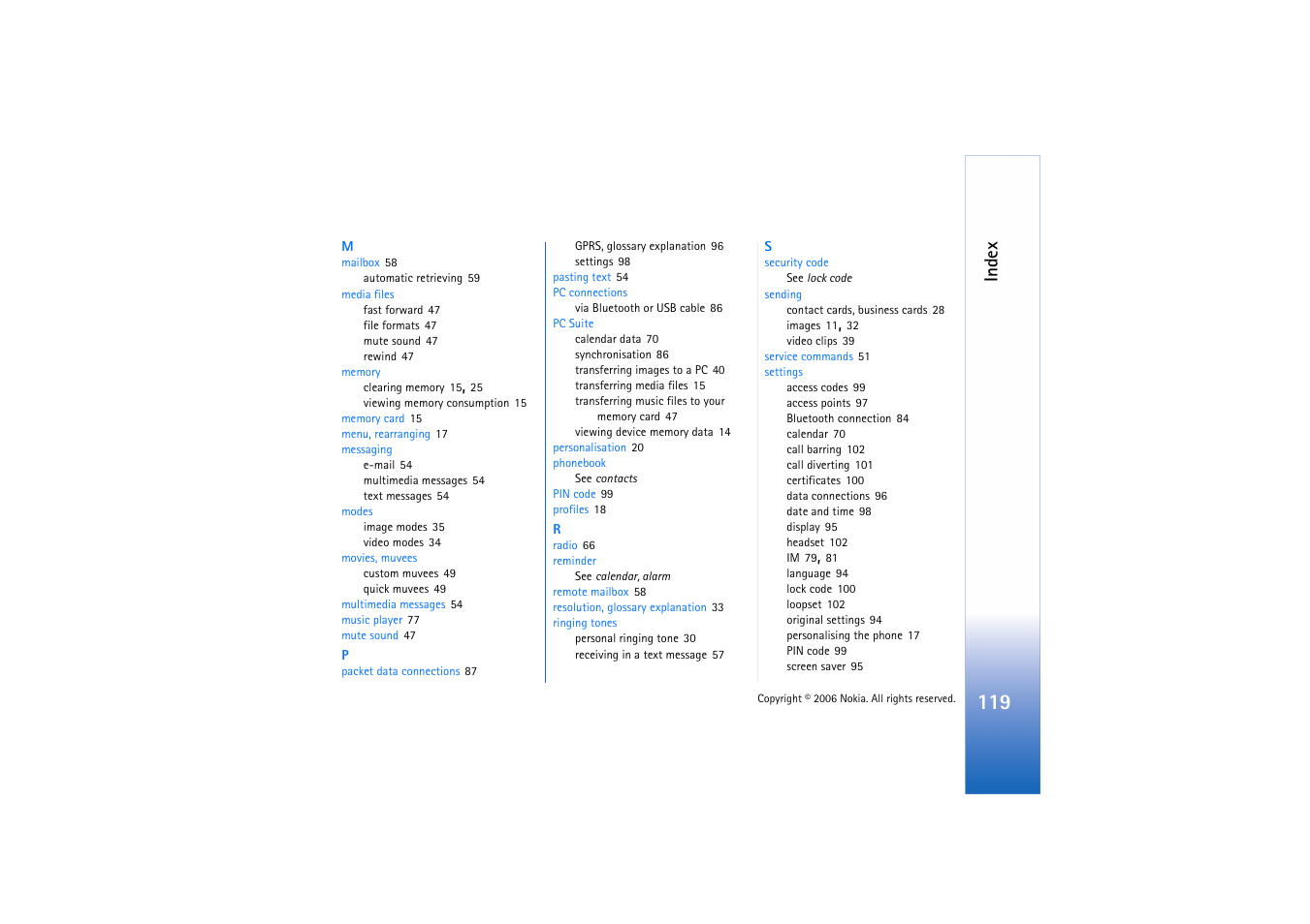 Nokia N72 User Manual | Page 120 / 121