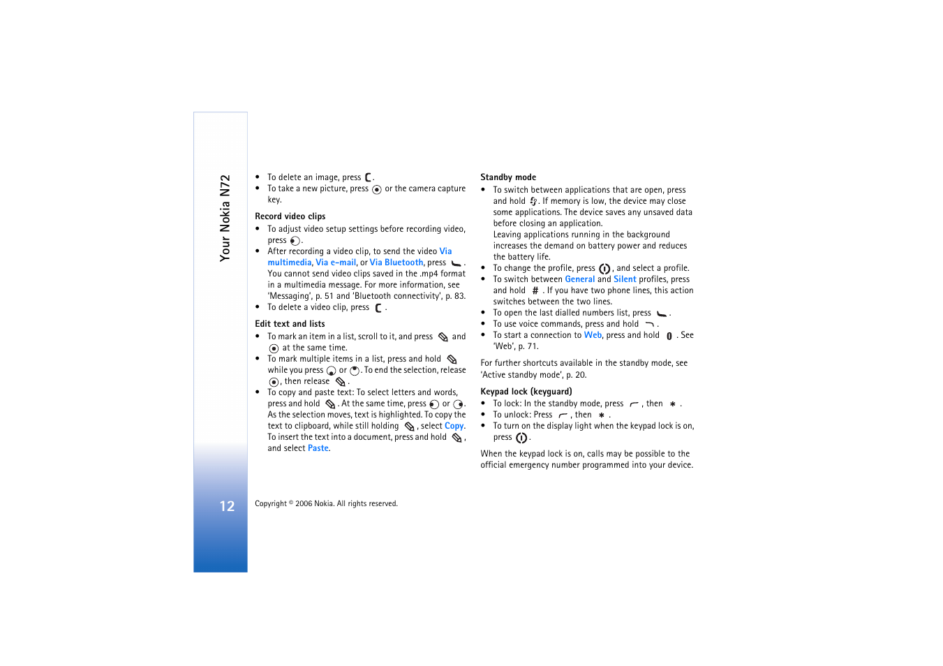 Your nokia n72 | Nokia N72 User Manual | Page 13 / 121