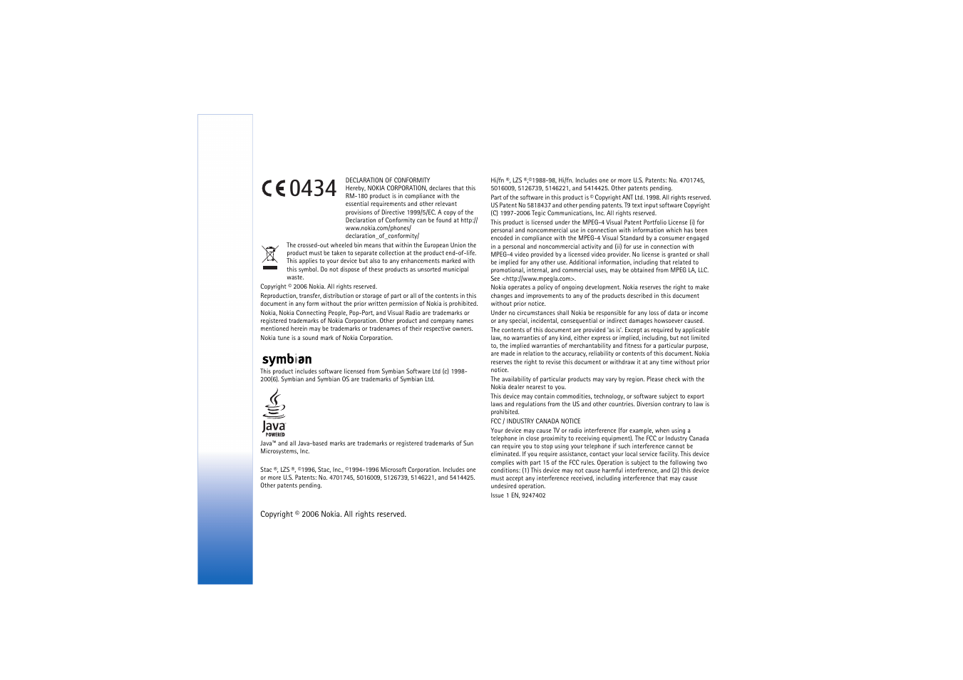 Nokia N72 User Manual | Page 3 / 121