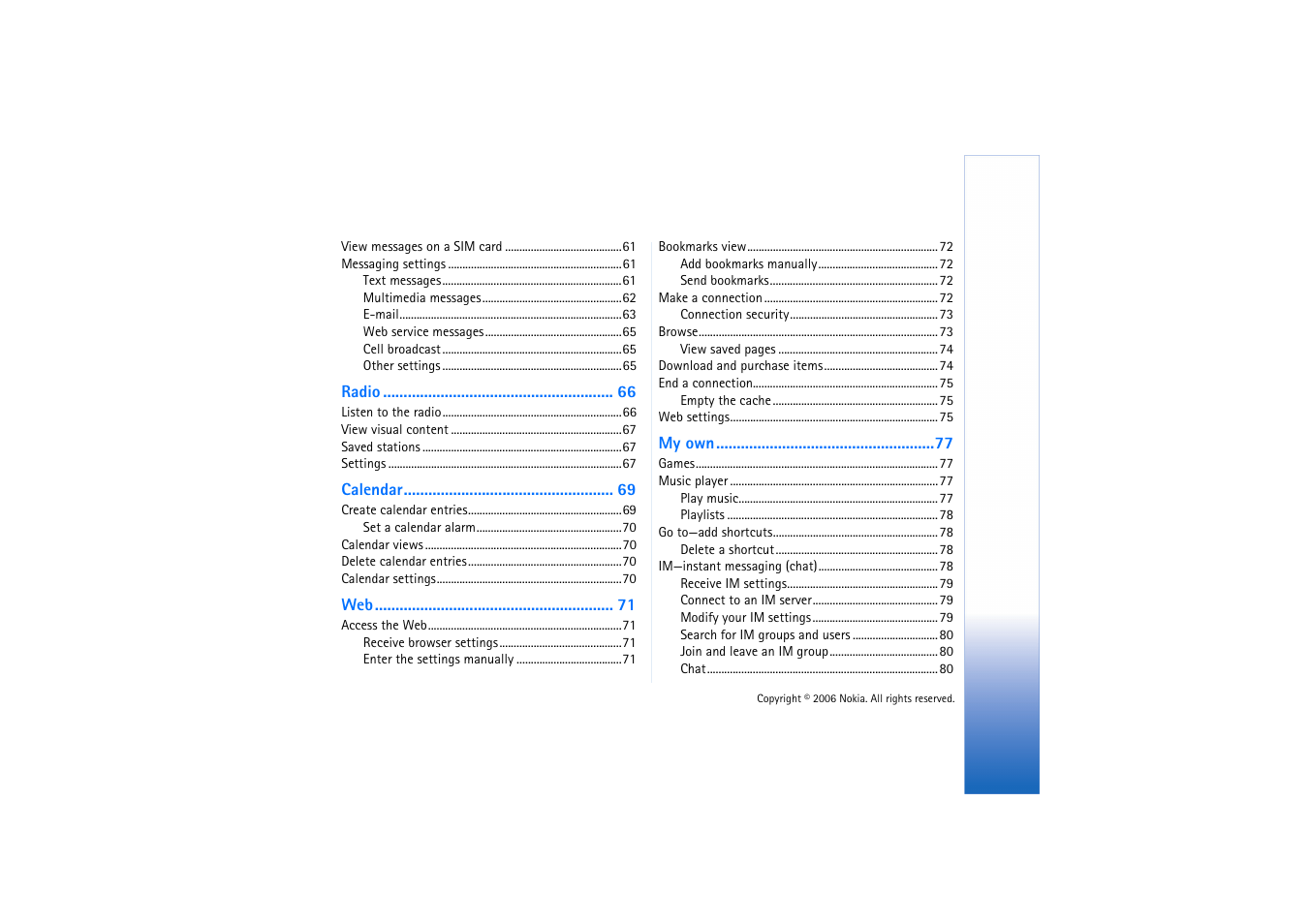 Nokia N72 User Manual | Page 6 / 121