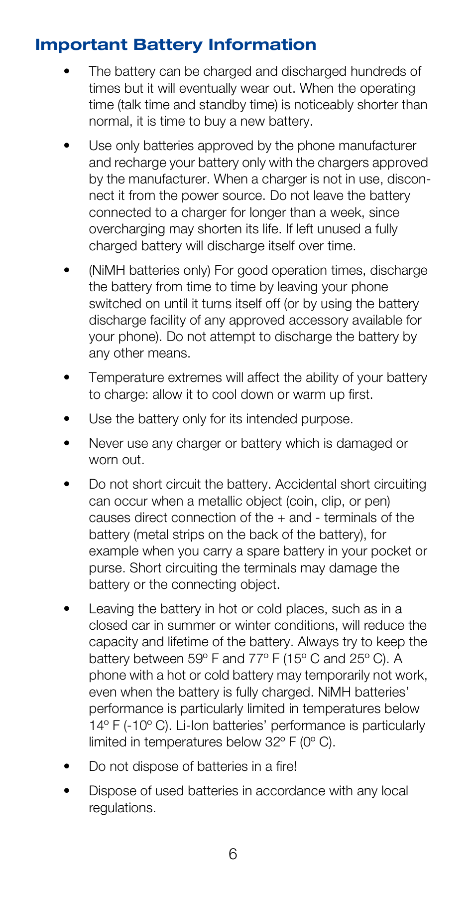 Important battery information | Nokia 6160 User Manual | Page 13 / 101