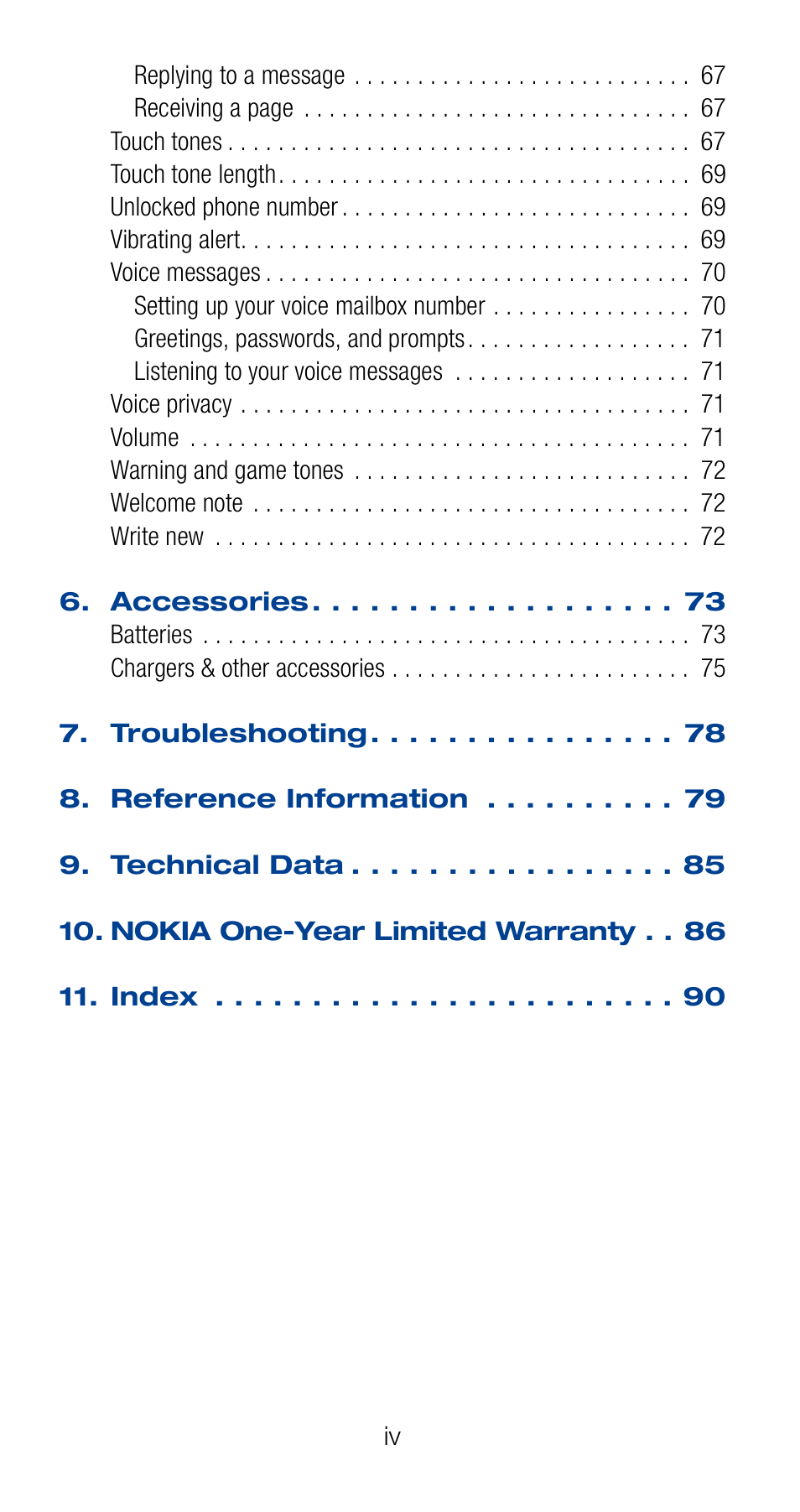 Nokia 6160 User Manual | Page 7 / 101