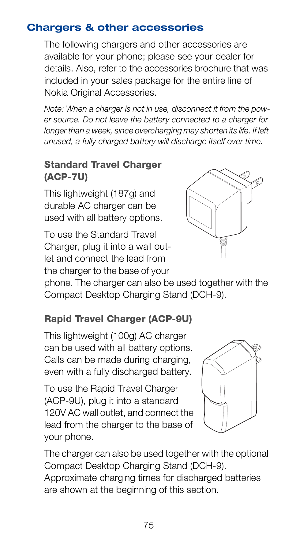 Chargers & other accessories | Nokia 6160 User Manual | Page 82 / 101