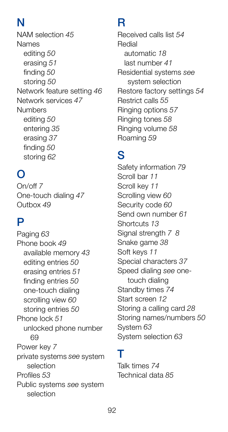 Nokia 6160 User Manual | Page 99 / 101