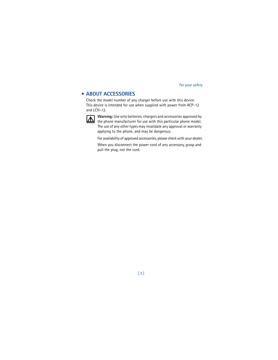About accessories | Nokia 6610 User Manual | Page 12 / 185
