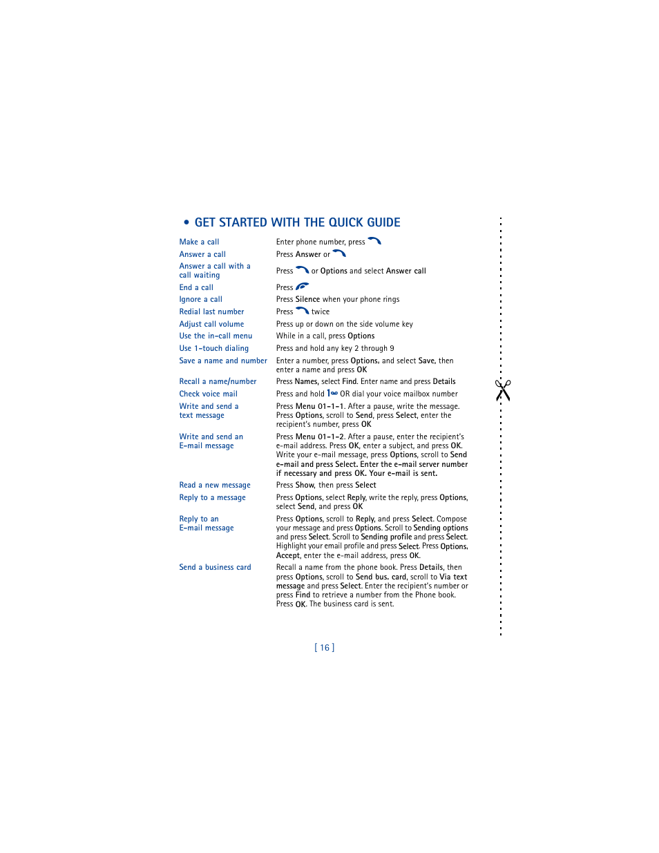 Get started with the quick guide | Nokia 6610 User Manual | Page 25 / 185