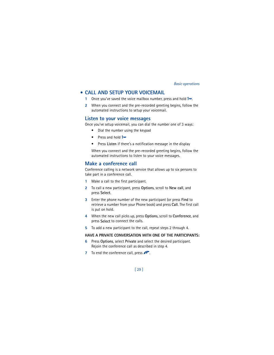 Call and setup your voicemail | Nokia 6610 User Manual | Page 38 / 185