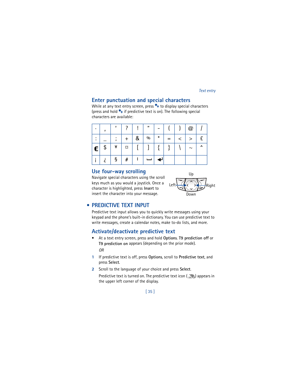 Predictive text input | Nokia 6610 User Manual | Page 44 / 185