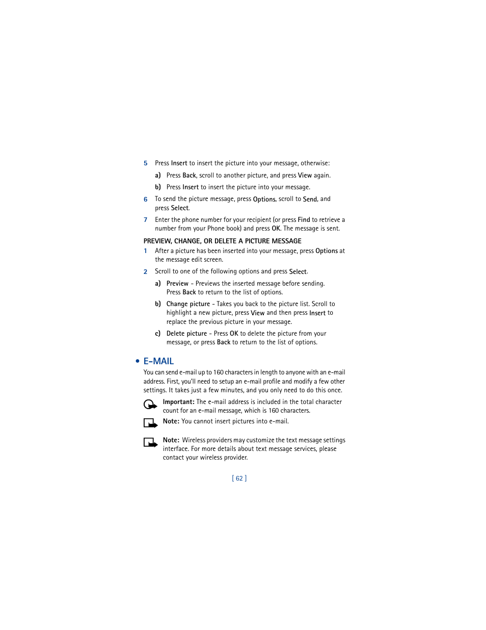 E-mail | Nokia 6610 User Manual | Page 71 / 185