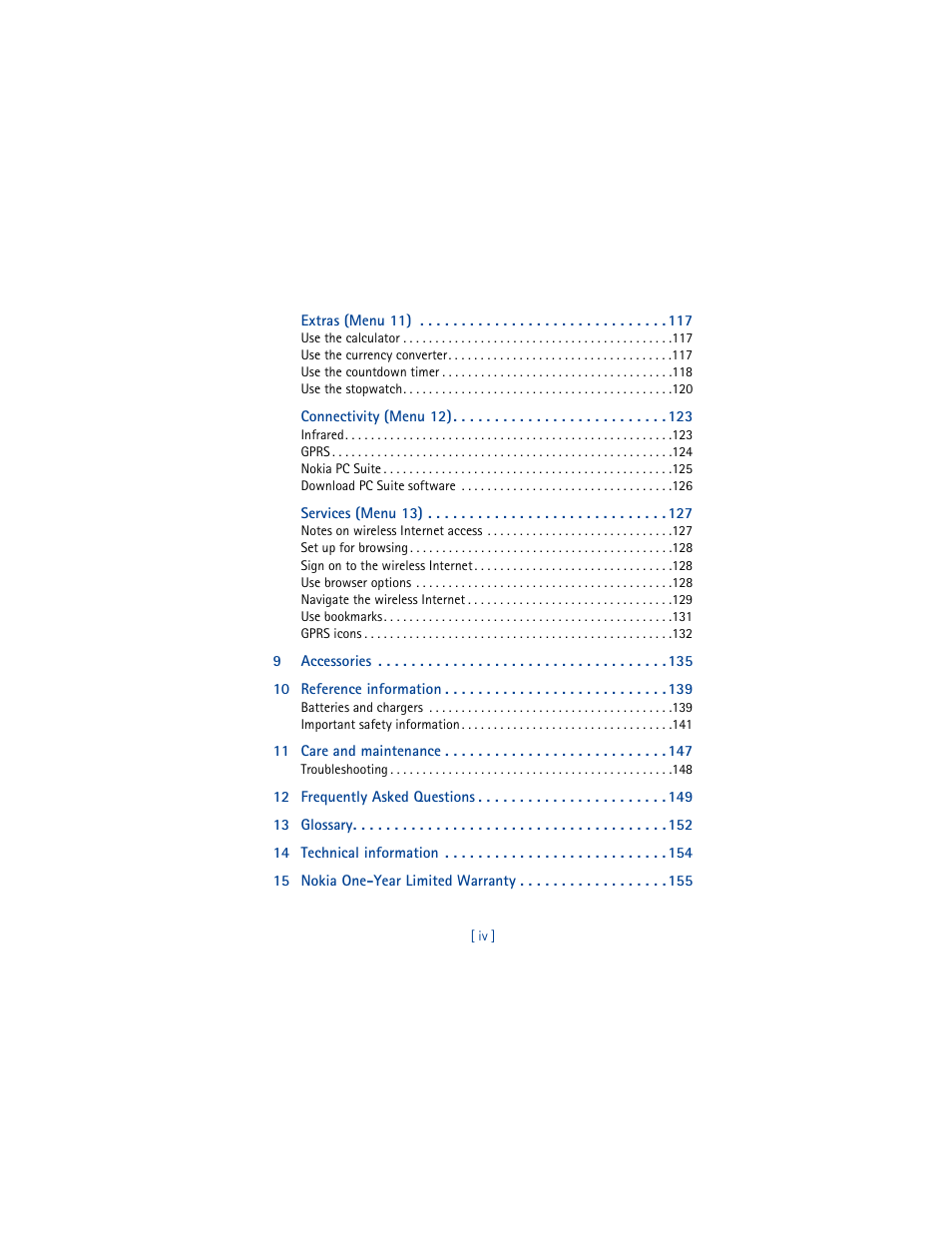 Nokia 6610 User Manual | Page 8 / 185