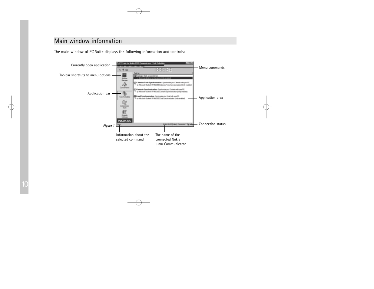 Main window information | Nokia 9290 User Manual | Page 12 / 52
