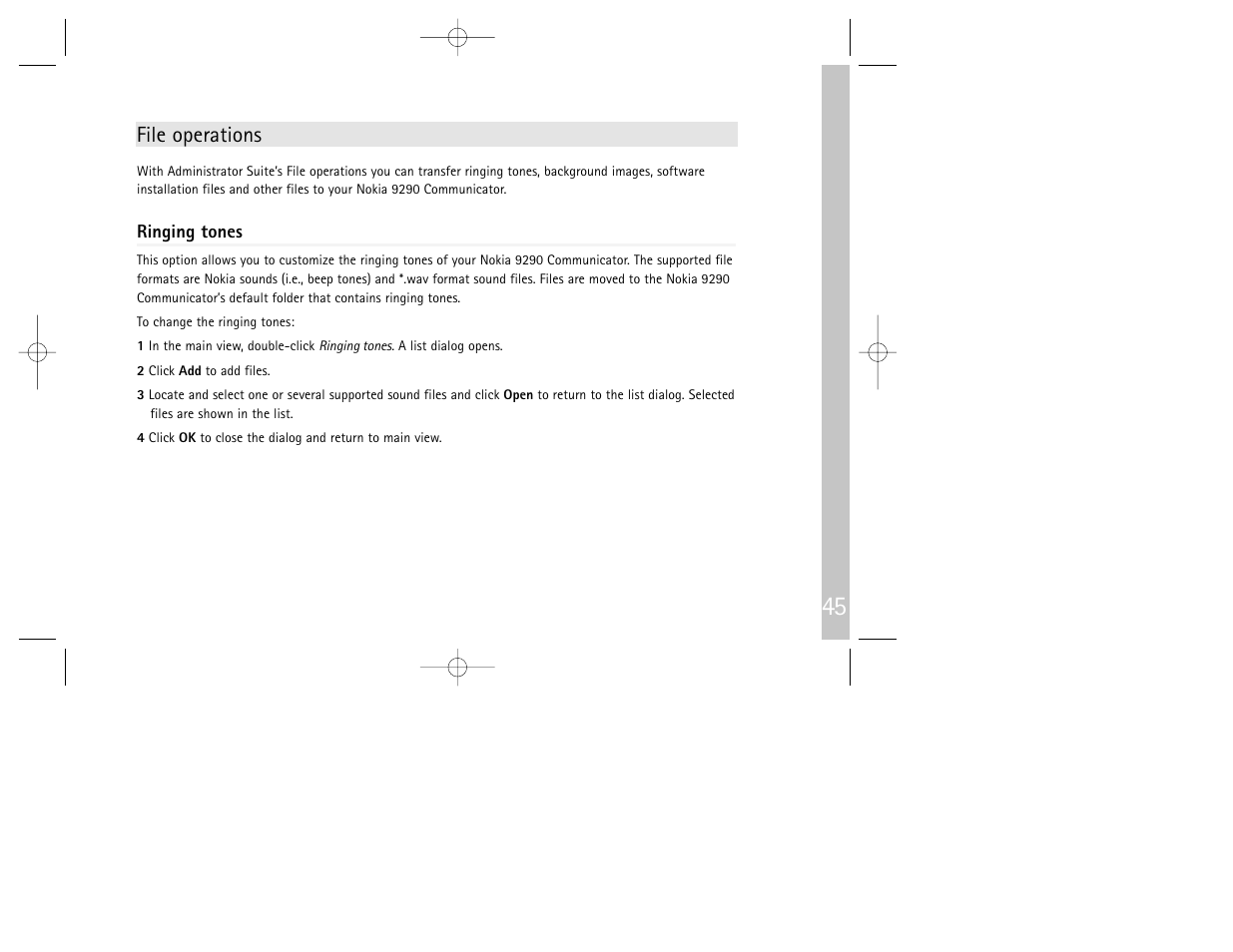 File operations | Nokia 9290 User Manual | Page 47 / 52
