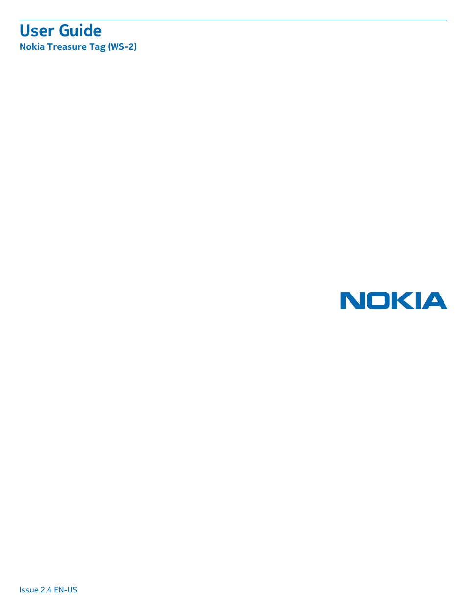 Nokia WS-2 User Manual | 12 pages