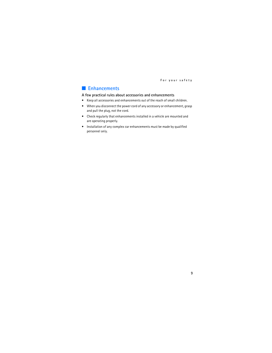 Enhancements | Nokia 7370 User Manual | Page 10 / 201