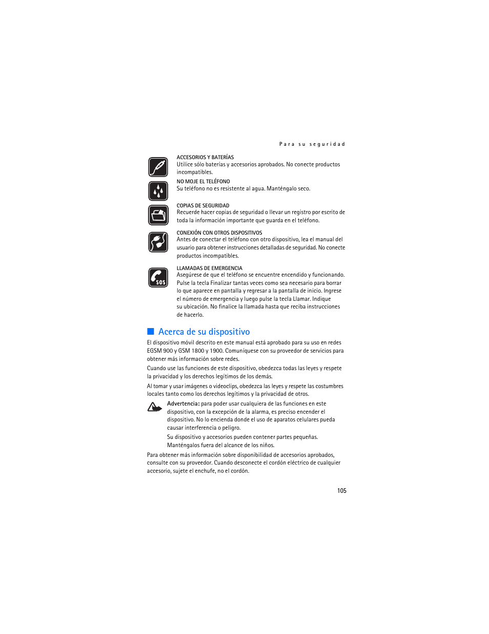 Acerca de su dispositivo | Nokia 7370 User Manual | Page 106 / 201