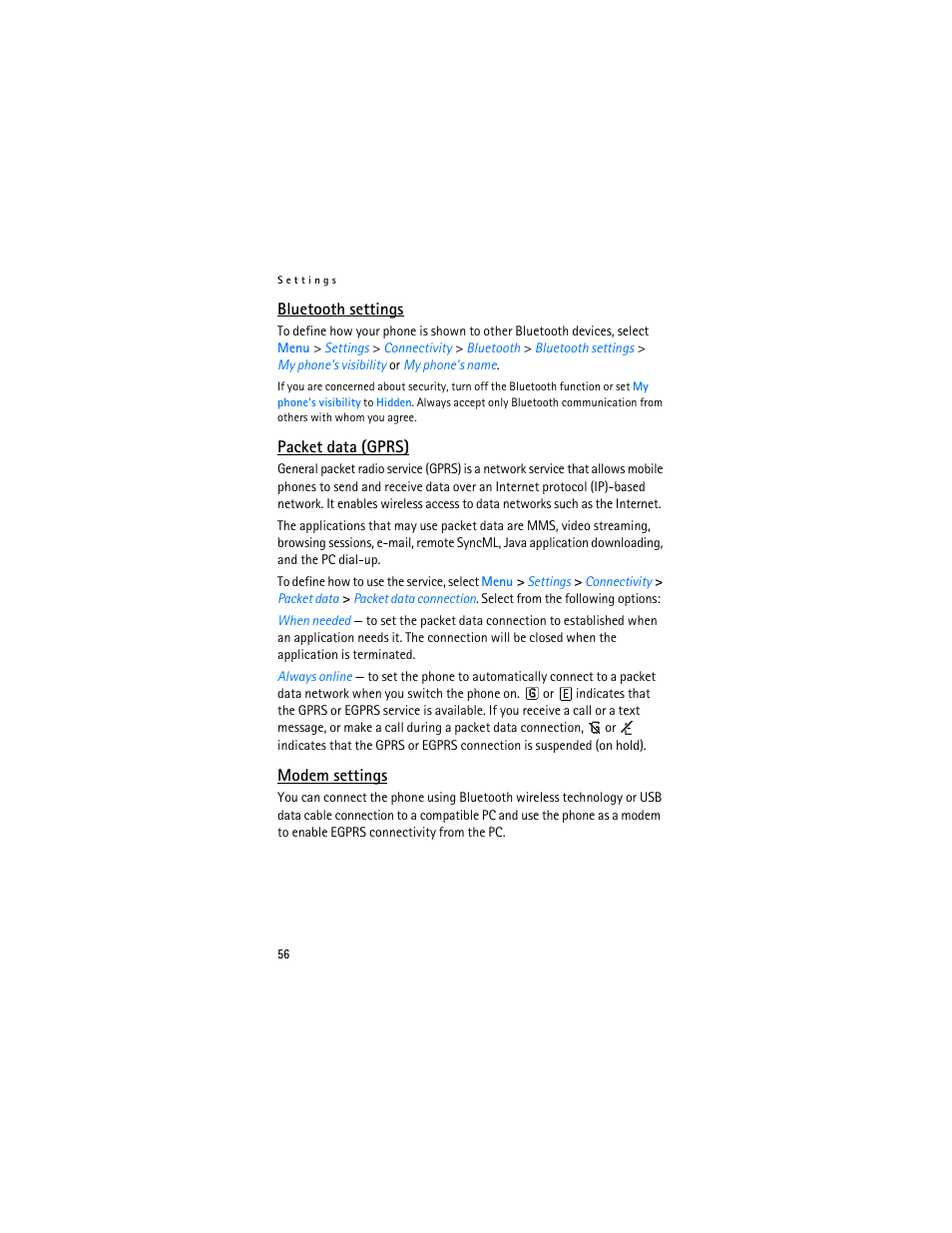 Nokia 7370 User Manual | Page 57 / 201