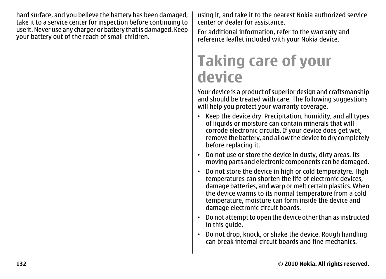 Nokia battery authentication guidelines, Authenticate hologram, Taking care of your device | Nokia E63 User Manual | Page 132 / 143