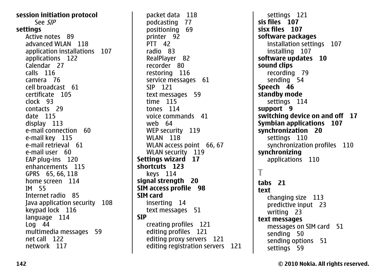 Nokia E63 User Manual | Page 142 / 143