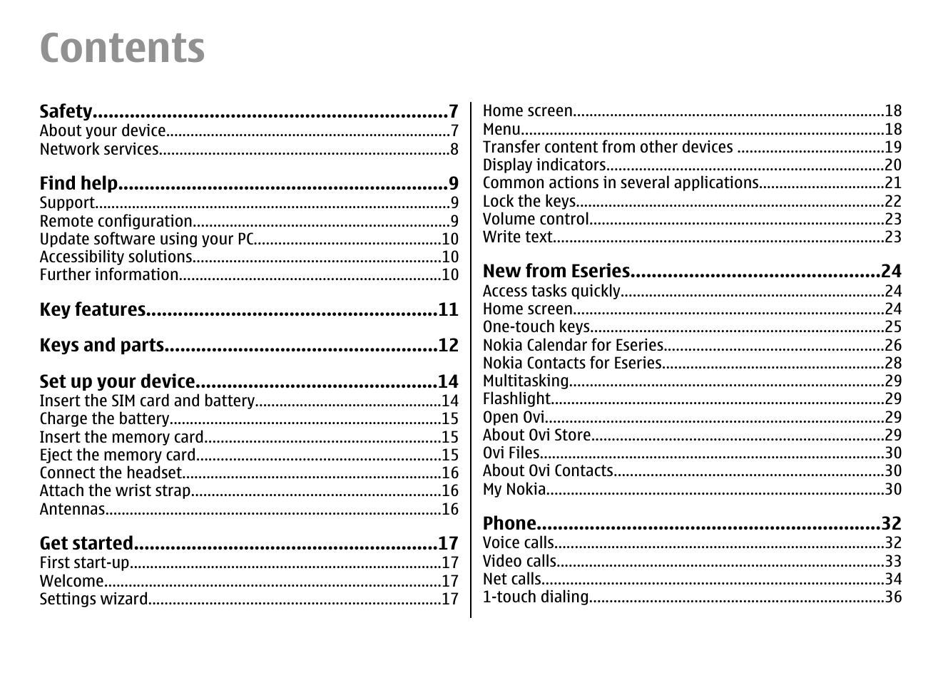 Nokia E63 User Manual | Page 4 / 143